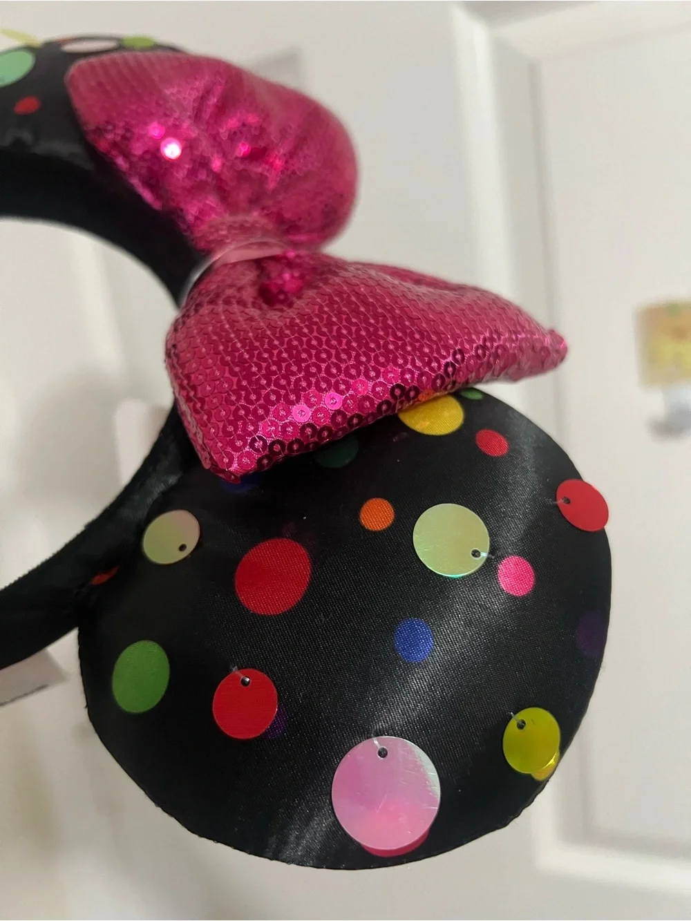 NWT Disney Inside Out Minnie Ears with Sequin Bow